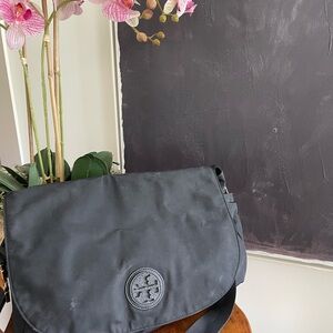 Black Crossbody Bag with Logo